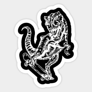 SEEMBO Dinosaur Skater Skateboarding Skateboard Skateboarder Sticker